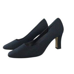 Parade Womens Black Square Toe Heels Size 7.5 Classic Pumps 3-Inch Comfort